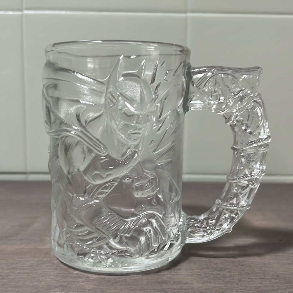 BATMAN FOREVER CLEAR GLASS MUG